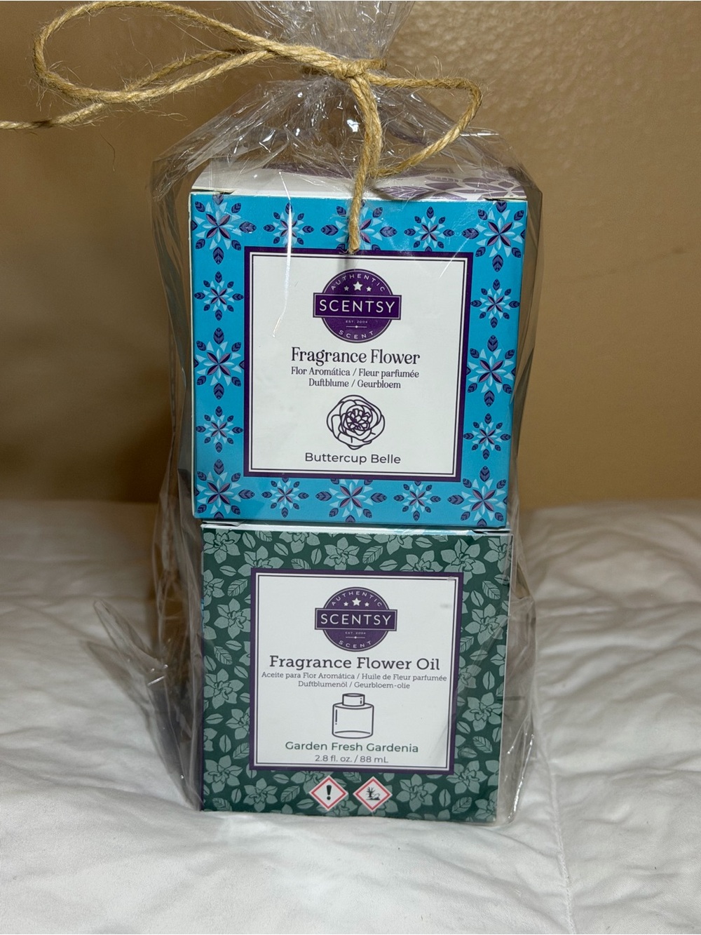Scentsy Fragrance Flower & Oil Set - Turquoise & Teal